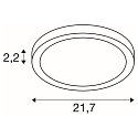 SLV downlight VARIO 220 IP20, white, lacquered 