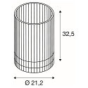 SLV table lamp WUD TL cylindrical E27 IP20, natural colour dimmable