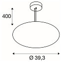 SLV pendant luminaire OLYPSO 40 E27 IP20, black dimmable