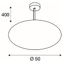 SLV pendant luminaire OLYPSO 50 E27 IP20, black dimmable