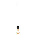 pendant luminaire FITU PD RIBBED E27 IP20, black dimmable