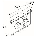 SLV wall and ceiling luminaire P-LIGHT square IP20, transparent, white, lacquered 