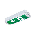 SLV wall and ceiling luminaire P-LIGHT square IP65, transparent, white, lacquered 