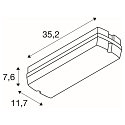 SLV wall and ceiling luminaire P-LIGHT square IP65, transparent, white, lacquered 