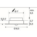 SLV ceiling recessed luminaire P-LIGHT round IP20, white 