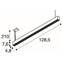 SLV pendant luminaire GLENOS� PRO IP20, black, white dimmable