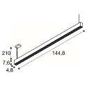 SLV pendant luminaire GLENOS� PRO IP20, black, white dimmable