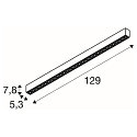 SLV ceiling luminaire GLENOS� PRO UGR < 19, suitable for VDU workstation IP20, black, lacquered dimmable