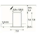 SLV ceiling luminaire GLENOS� PRO UGR < 19, suitable for VDU workstation IP20, black, white, lacquered dimmable