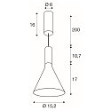 SLV pendant luminaire LALU� SET CONE 15 IP20, black dimmable