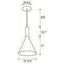 SLV pendant luminaire LALU� SET CONE 15 IP20, black dimmable