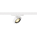 3-phase spot  EURO CUBE 2 L square, swivelling, suitable for VDU workstation IP20, black, white dimmable