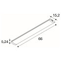 SLV light bar BATTEN FLAT P 600 27 ON-OFF MW with sensor, CCT Switch, switchable, multipower IP44/20