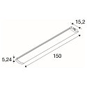SLV light bar BATTEN FLAT P 1500 72 ON-OFF CCT Switch, switchable, multipower IP44/20