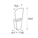 SLV outdoor wall luminaire RASTERLYS WL UP/DOWN direct / indirect, conical, sea-air resistant IP65, anthracite dimmable