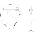 3-phase spot TRACKSPOT C swivelling, suitable for VDU workstation IP20, white 