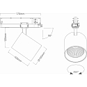SLV 3-phase spot TRACKSPOT C swivelling, suitable for VDU workstation IP20, white dimmable