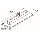 3-phase luminaire TRACK PANEL IP20, white dimmable