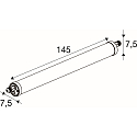 SLV damp-proof luminaire TUBULAR P 150 IP66, white dimmable