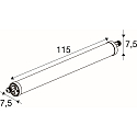 SLV damp-proof luminaire TUBULAR P 120 IP66, white dimmable