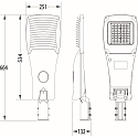 pole luminaire STREET A MINI IP66, grey 