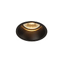 Ceiling recessed luminaire HORN GU10 Downlight, round, max. 50W, clip springs, black