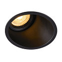 Recessed luminaire HORN-A GU10, 1xGU10, 230V, Clip springs, black