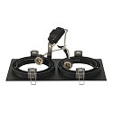 SLV Ceiling recessed spot NEW TRIA ES111 2 SQUARE, 2xGU10, 230V, incl. Clip springs, black