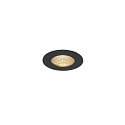 LED Ceiling recessed luminaire PATTA-I, round, 12W, COB LED, 38�, 3000K, IP65, incl. Driver, black