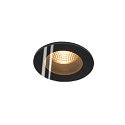 LED Ceiling recessed luminaire PATTA-F, round, 12W, COB LED, 38�, 3000K, IP65, incl. Driver, black