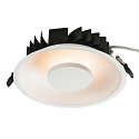 SLV LED Ceiling recessed luminaire OCCULDAS, round, white, 22W, SMD LED, 120�, 3000K, incl. Driver, clip springs