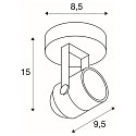 SLV Ceiling-/Wall spotlight SPOT 79 230V black