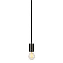 SLV Pendant luminaire FITU PD, E27, length 9.1cm, Pendel 500cm, with open cable end, black