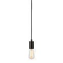 SLV Pendant luminaire FITU PD, E27, length 9.1cm, Pendel 500cm, with open cable end, black