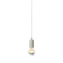 SLV Pendant luminaire FITU PD, E27, length 9.1cm, Pendel 500cm, with open cable end, white