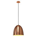 Pendant luminaire PARA CONE 30, round, E27, max. 60W, copper brushed
