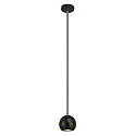 Pendant luminaire LIGHT EYE BALL, LED GU10, max. 6W, black/chrome