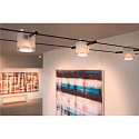 SLV COMET, Wire luminaire for TENSEO low-voltage wire system, QR-C51, partly satinated glass, black