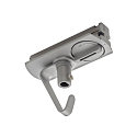 SLV Adapter for 1-Phase High Voltage track, electrical, with hook, silver grey