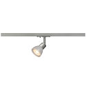 Spot PURIA GU10 50W for 1-Phase track, silver grey