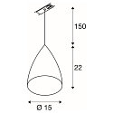 SLV Pendant luminaire TONGA IV Shade white
