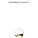 Pendant luminaire LIGHT EYE Spot, GU10, max. 75W, incl. 1-Phase adaptor, white/chrome