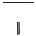 1-HV-phase-track pendant luminaire ENOLA B, GU10 QPAR51 max. 50W, incl. Adaptor, black