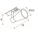 SLV 1-Phase Spot AVO, GU10, incl. 1-Phase adaptor, silver grey