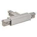 T-coupler for 3-Phase High voltage Track, Earth left, T-coupler 1, silver grey