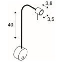 SLV Wall luminaire DIO FLEX PLATE chrome, GU10