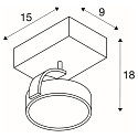 SLV Wall luminaire KALU 1 QPAR111 Ceiling luminaire, ES111, max. 75W, white