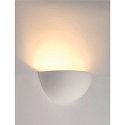 Plaster Wall luminaire GL 101 E14, half round, white plaster