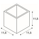 SLV Plaster Wall luminaire PLASTRA CUBE, square, white plaster, G9