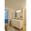 SLV LED Wall luminaire TRUKKO 90cm, chrome/white, 11,4W, SMD LED, 3000K, IP44